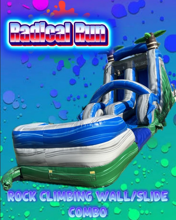 Radical Run Rock Climbing Wall & Slide Obstacle