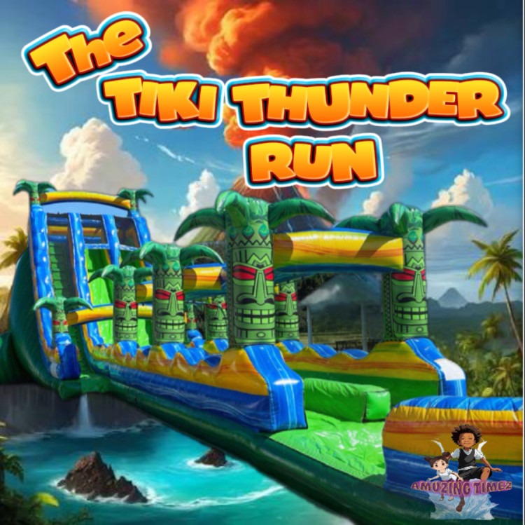 The Tiki Thunder Run 24ft water slide The Tiki Thunder Run 24ft water slide