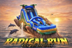 Radical Run Rock Climbing Wall & Slide Obstacle